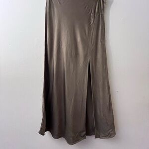 Socialite Taupe Midi Skirt